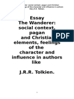 Essay The Wanderer and Tolkien