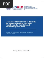 Guía de Intervenciones Basada en Evidencias Que Reducen Morbilidad y Mortalidad Perinatal y Neonatal