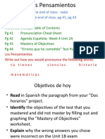 Homework Due at The End of Class: Nada Classwork Due at The End of Class: PG 41, PG 43