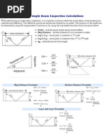 Angle Beam Trig Calculations