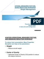 Weight Management: Aviation Operational Measures For Fuel and Emissions Reduction Workshop