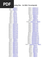 Bible Reading Plan - The Bible Chronologically