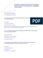 Test Estatuto Autonomia Extremadura Sin Respuestas