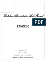 Database Administration IS4510 Lab Manual