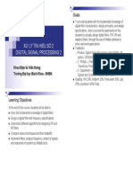 Xử Lý Tín Hiệu Số 2 Digital Signal Processing 2: Goals