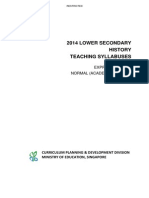 History Lower Secondary 2014