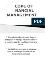 Scope of Financial Management