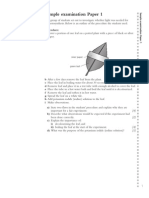 Sample Examination Paper 1: Photosynthesis. Below Is An Outline of The Procedure The Students Used