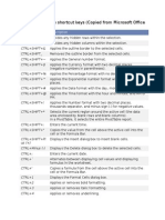 CTRL Combination Shortcut Keys (Copied From Microsoft Office 2007)