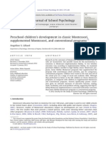 Preschool Children's Development in Classic Montessori, Supplemented Montessori, and Conventional Programs