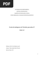 WISC IV Evaluación, Aplicación y Calificación