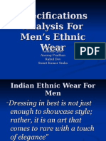 Specifications Analysis For Men's Ethnic Wear