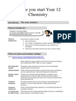 Chemistry Pre Test - Before Starting Yr 12