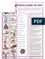 Festivals Around The Year Reading Matching