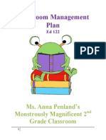 Classroom Management Plan: Ms. Anna Penland's Monstrously Magnificent 2 Grade Classroom