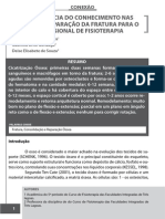 Importância Do Conhecimento Nas Fases Da Reparação Da Fratura para o Profissional de Fisioterapia