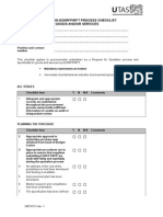 Quotation Eoi/Rfp/Rft Process Checklist Goods And/Or Services