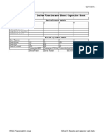 Table 7: Series Reactor and Shunt Capacitor Bank