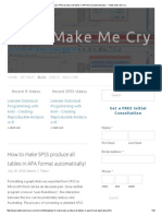 How To Make SPSS Produce All Tables in APA Format Automatically