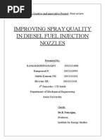 Improving Spray Quality in Diesel Fuel Injection Nozzles: Dr.E.Natrajan