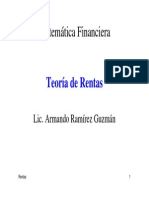 Matemática Financiera, Teoría de Rentas