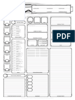 Character Sheet - Print Version