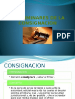 Preliminares de La Consignacion