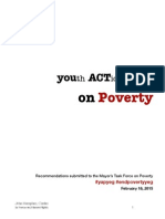 Youth Action Project On Poverty: Report To Mayor's Task Force