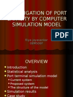 Investigation of Port Capacity by Computer Simulation Model