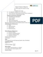 Economics Measures of Dispersion