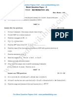 1st PUC Maths Model QP 5 PDF