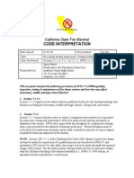 California State Fire Marshal CODE INTERPRETATION