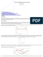 Derivation of Stiffness Matrix For A Beam