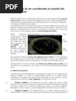 Plutón Deja de Ser Considerado Un Planeta Del Sistema Solar