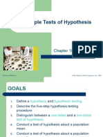 One Sample Tests of Hypothesis: ©the Mcgraw Hill Companies, Inc. 2008 Mcgraw Hill/Irwin