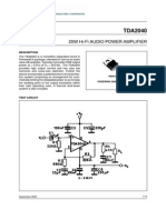 20W Hi-Fi Audio Power Amplifier: Description