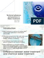 Technical Advances and Practices in Water Treatment