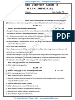 2nd PU Physics Model QP 2