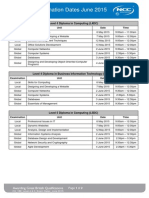 NCC Education Level 4 and Level 5 June 2015 Exams Dates