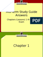 Mid-Term Study Guide Answers 2015