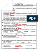 Lista 03 - Segundos Anos - Gabarito - Porcentagem, Aumentos, Descontos, Juro