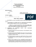 Sample Pre-Trial Brief