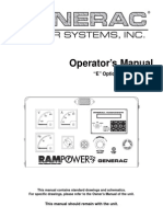 Ramp Power 232 - Operator's Manual - E Option Control Panels - Part #OA7605 - Jun 2003 - GENERAC PDF