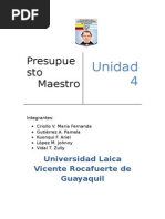 Unidad 4 - Presupuesto Maestro