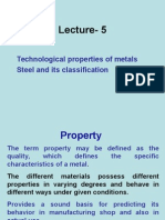 Lecture-5: Technological Properties of Metals Steel and Its Classification