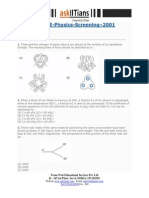 Iit Jee Screening 2001