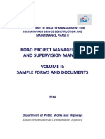 Road Project Management and Supervision Manual Vol II Sample Forms and Document - 2nd Editoin