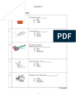 Section A Question 1 - 5: Circle The Correct Answer