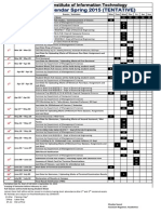 Semester Calendar Spring 2015 (TENTATIVE) : ST ND