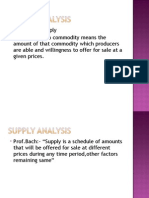 Supply Analysis - Managerial Economics